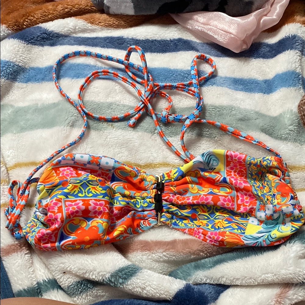 Colorful Patterned Bikini Top
